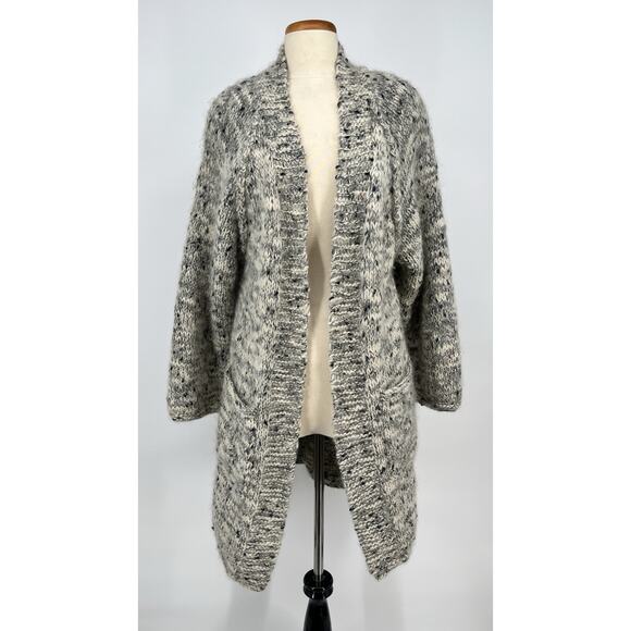 Vintage 1980’s Liz Claiborne Gray Open-Front Cardigan - Picture 2 of 13